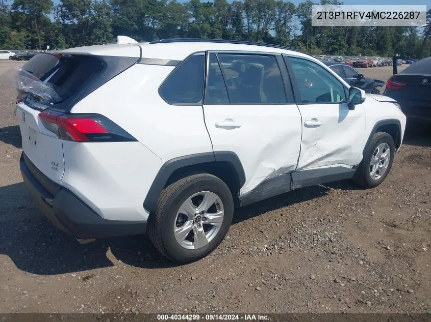 2021 Toyota Rav4 Xle VIN: 2T3P1RFV4MC226287 Lot: 40344299