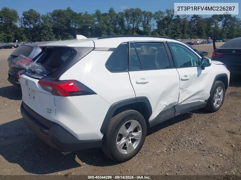 2021 Toyota Rav4 Xle VIN: 2T3P1RFV4MC226287 Lot: 40344299