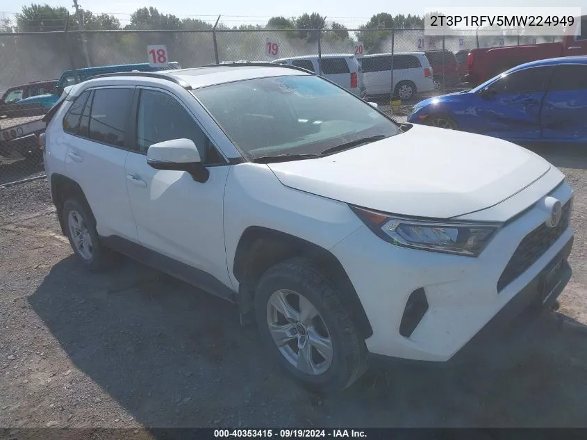 2021 Toyota Rav4 Xle VIN: 2T3P1RFV5MW224949 Lot: 40353415