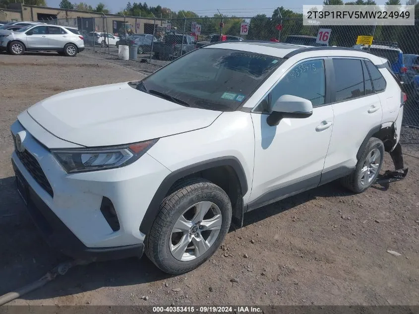 2021 Toyota Rav4 Xle VIN: 2T3P1RFV5MW224949 Lot: 40353415