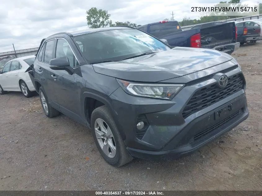 2021 Toyota Rav4 Xle VIN: 2T3W1RFV8MW154715 Lot: 40354537