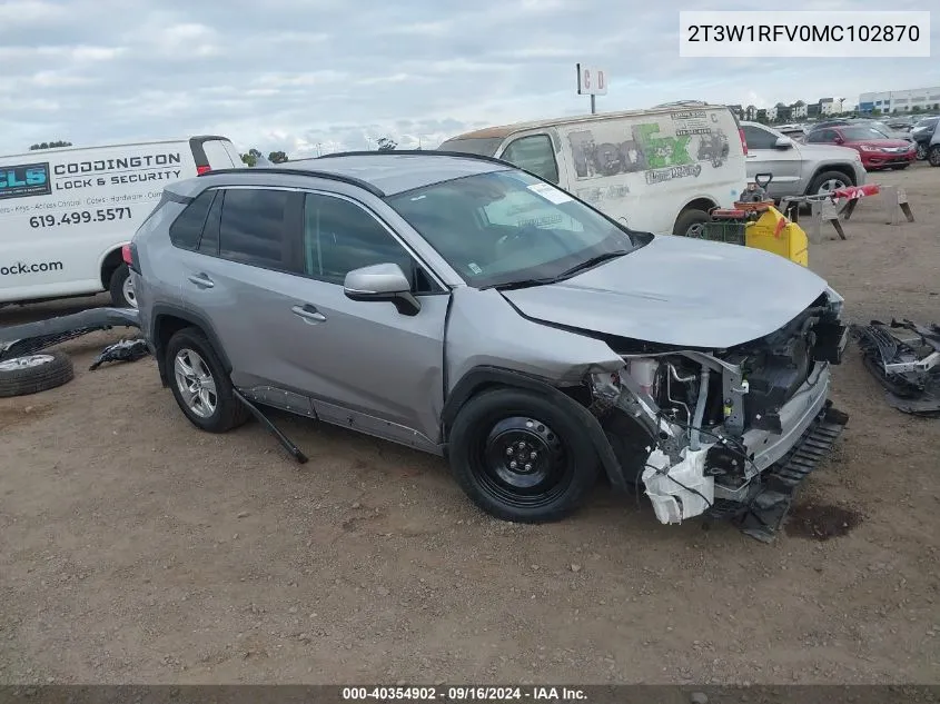 2T3W1RFV0MC102870 2021 Toyota Rav4 Xle