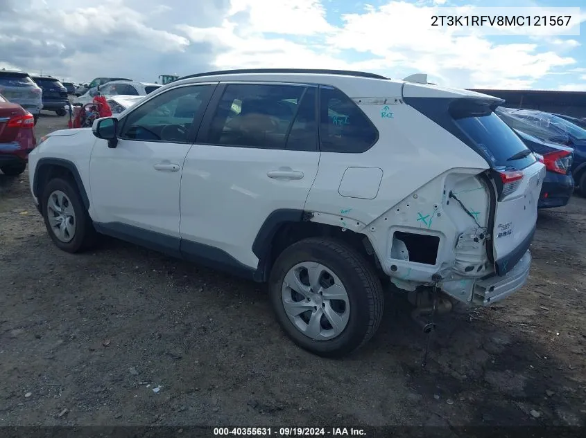 2T3K1RFV8MC121567 2021 Toyota Rav4 Le