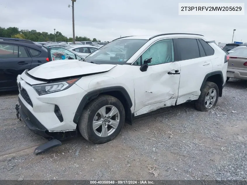 2021 Toyota Rav4 Xle/Xle Premium VIN: 2T3P1RFV2MW205629 Lot: 40358548