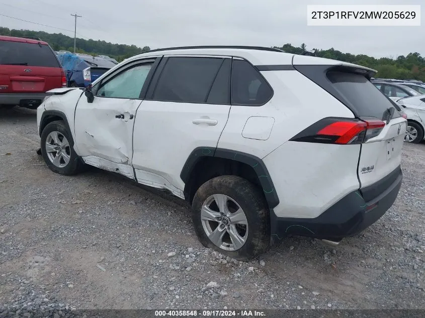 2021 Toyota Rav4 Xle/Xle Premium VIN: 2T3P1RFV2MW205629 Lot: 40358548