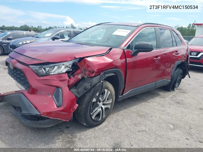 2T3F1RFV4MC150534 2021 Toyota Rav4 Le