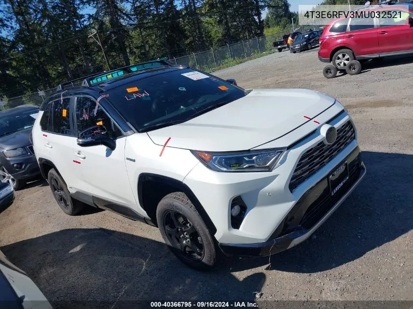 2021 Toyota Rav4 Hybrid Xse VIN: 4T3E6RFV3MU032521 Lot: 40366795