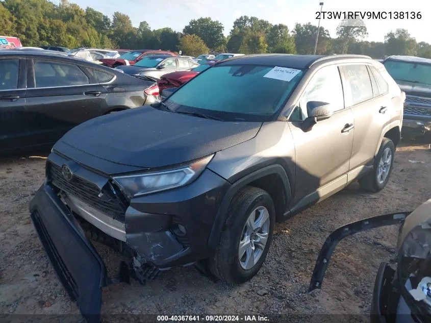 2T3W1RFV9MC138136 2021 Toyota Rav4 Xle