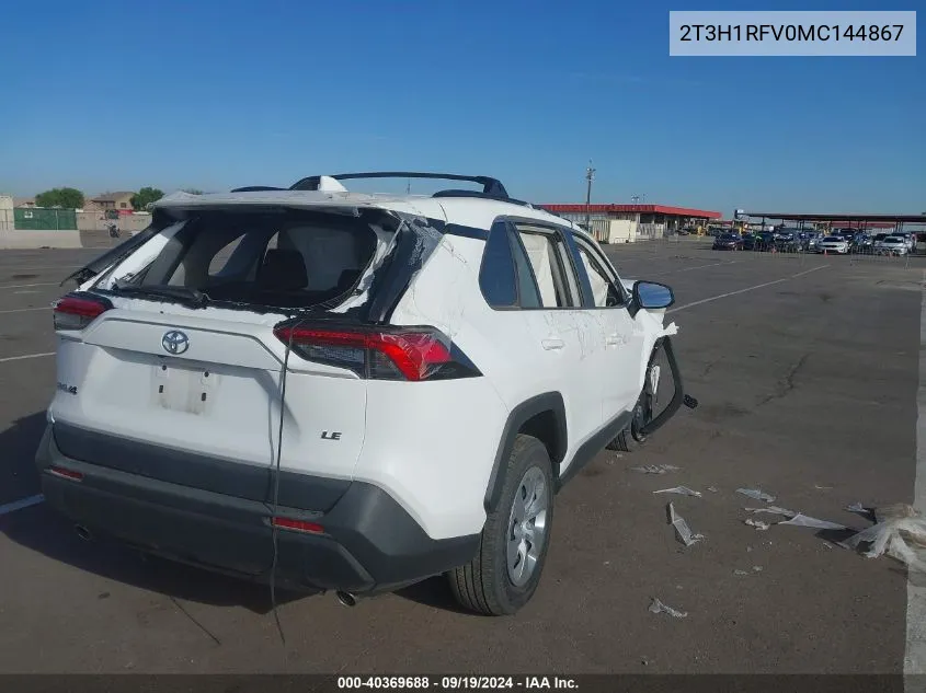 2T3H1RFV0MC144867 2021 Toyota Rav4 Le