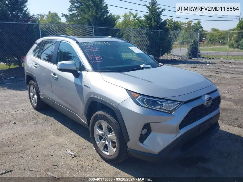 2021 Toyota Rav4 Hybrid Xle VIN: JTMRWRFV2MD118854 Lot: 40373633