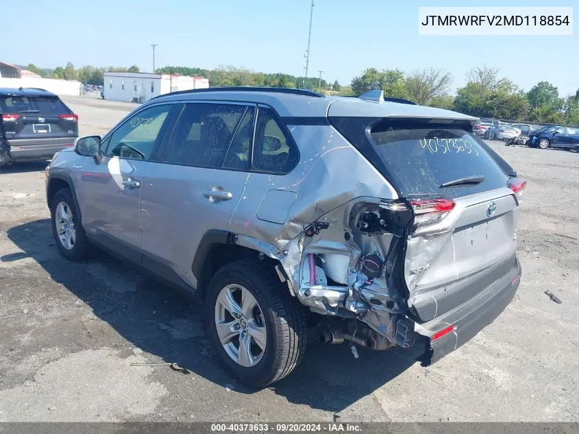 JTMRWRFV2MD118854 2021 Toyota Rav4 Hybrid Xle