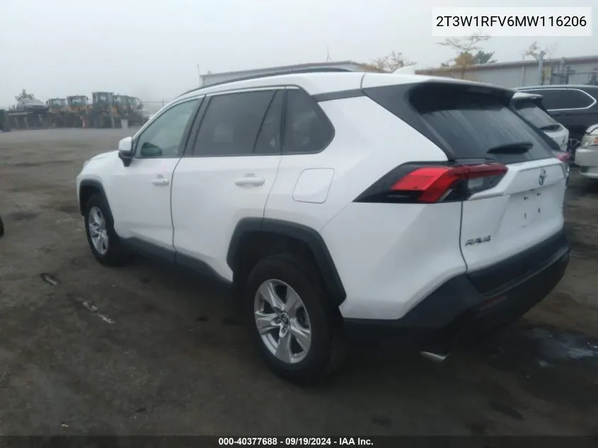 2T3W1RFV6MW116206 2021 Toyota Rav4 Xle