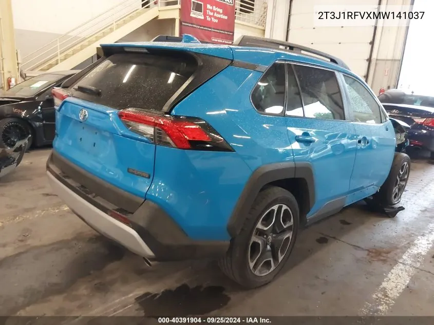 2021 Toyota Rav4 Adventure VIN: 2T3J1RFVXMW141037 Lot: 40391904