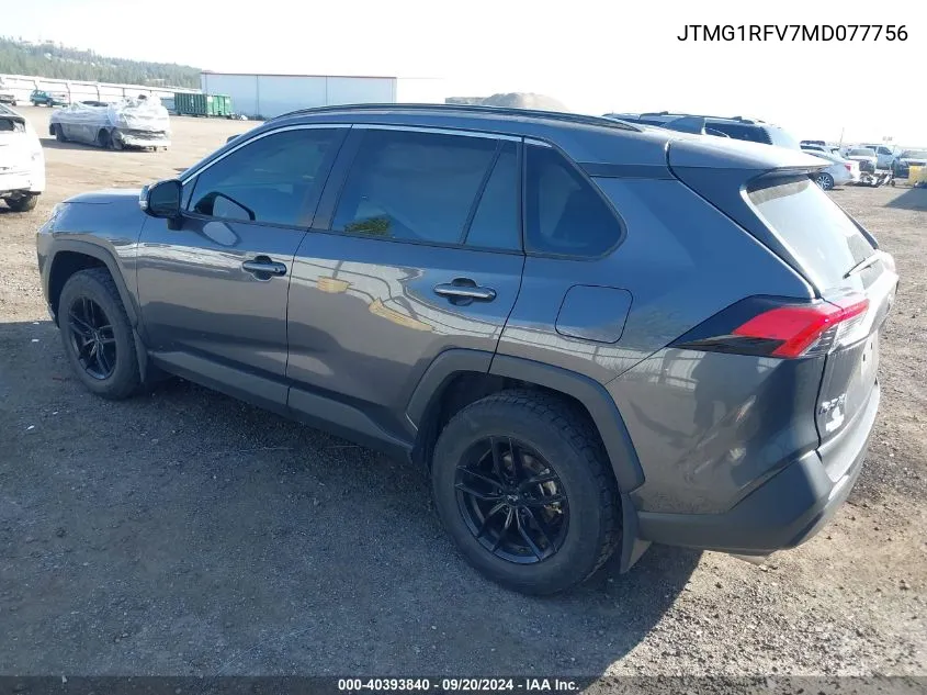 JTMG1RFV7MD077756 2021 Toyota Rav4 Le