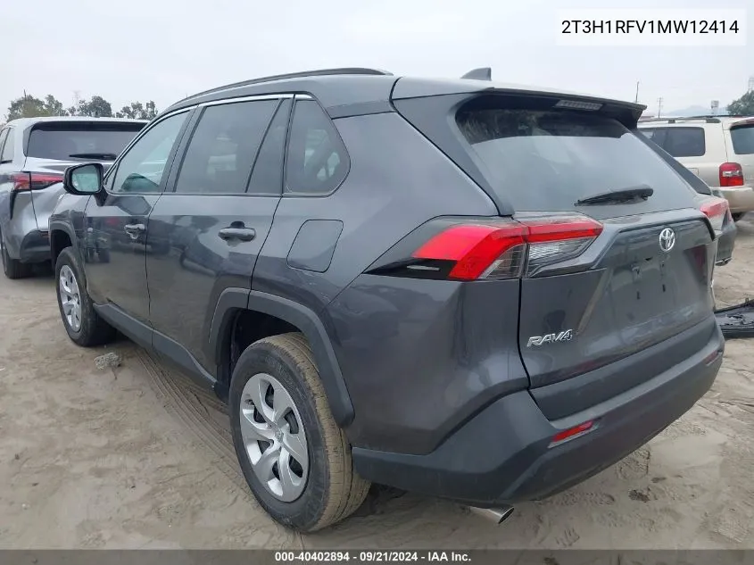 2021 Toyota Rav4 Le VIN: 2T3H1RFV1MW12414 Lot: 40402894