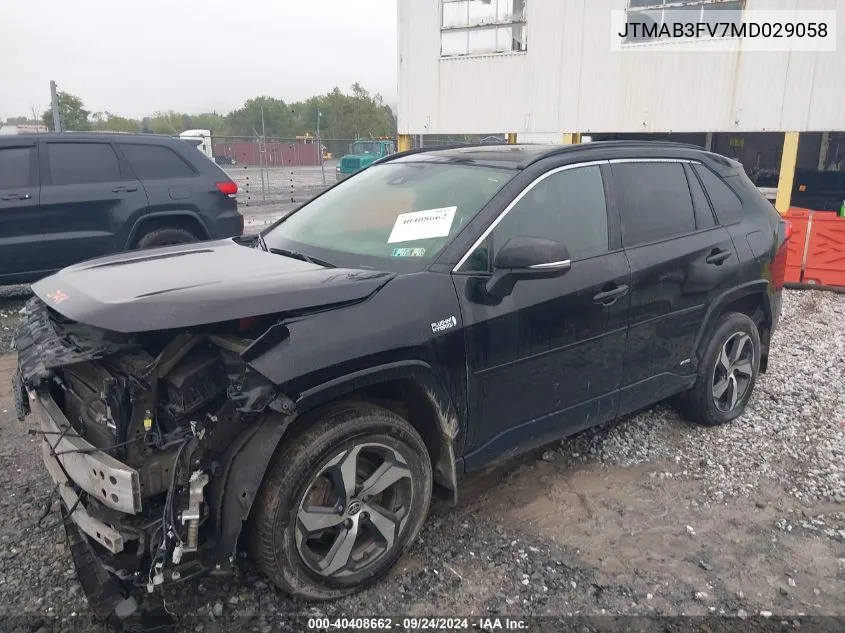 2021 Toyota Rav4 Prime Se VIN: JTMAB3FV7MD029058 Lot: 40408662