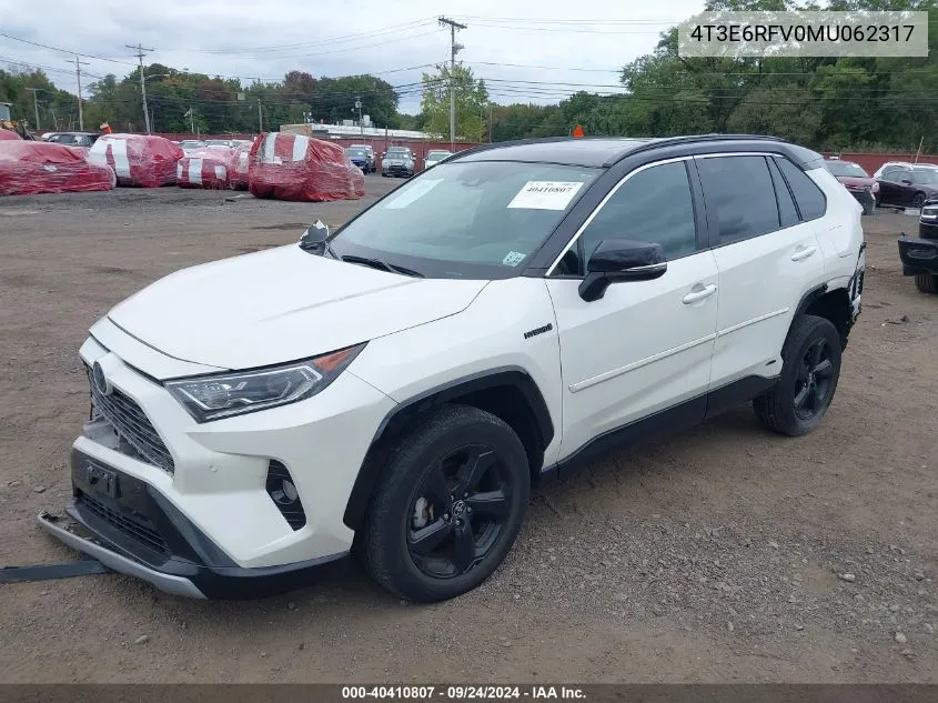 4T3E6RFV0MU062317 2021 Toyota Rav4 Hybrid Xse