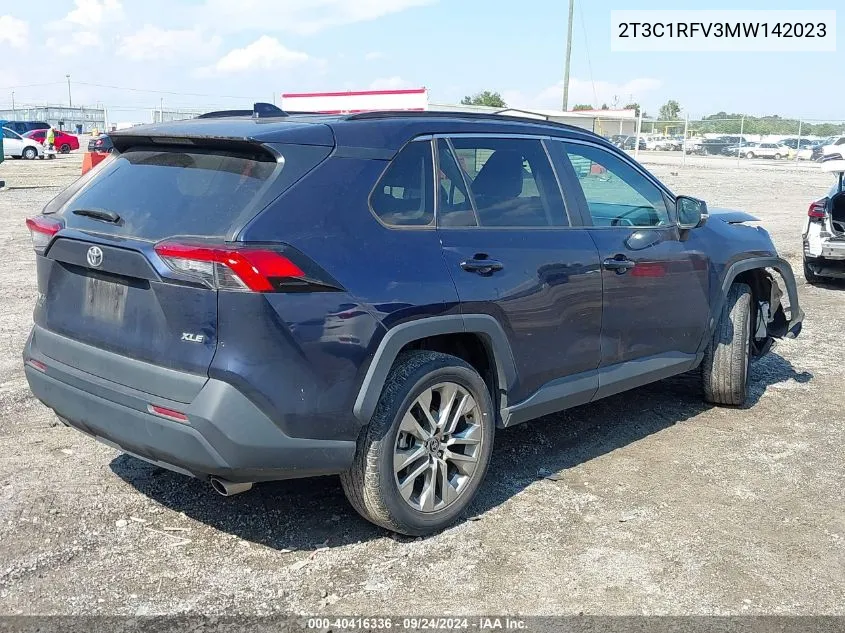 2021 Toyota Rav4 Xle Premium VIN: 2T3C1RFV3MW142023 Lot: 40416336