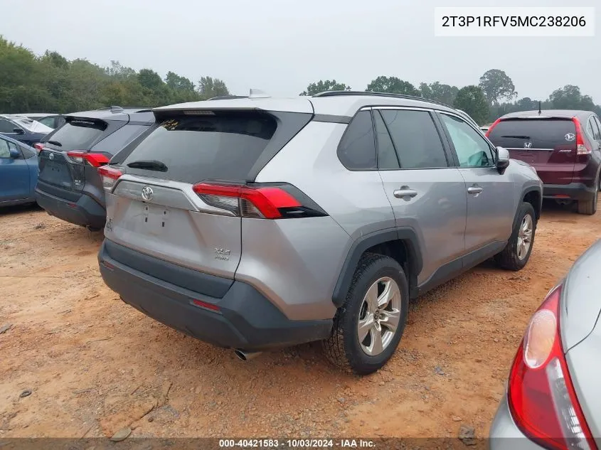 2021 Toyota Rav4 Xle VIN: 2T3P1RFV5MC238206 Lot: 40421583