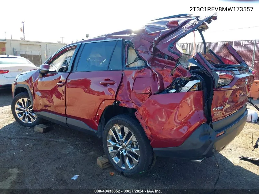 2021 Toyota Rav4 Xle Premium VIN: 2T3C1RFV8MW173557 Lot: 40433852