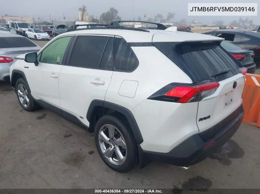 2021 Toyota Rav4 Hybrid Xle Premium VIN: JTMB6RFV5MD039146 Lot: 40436384