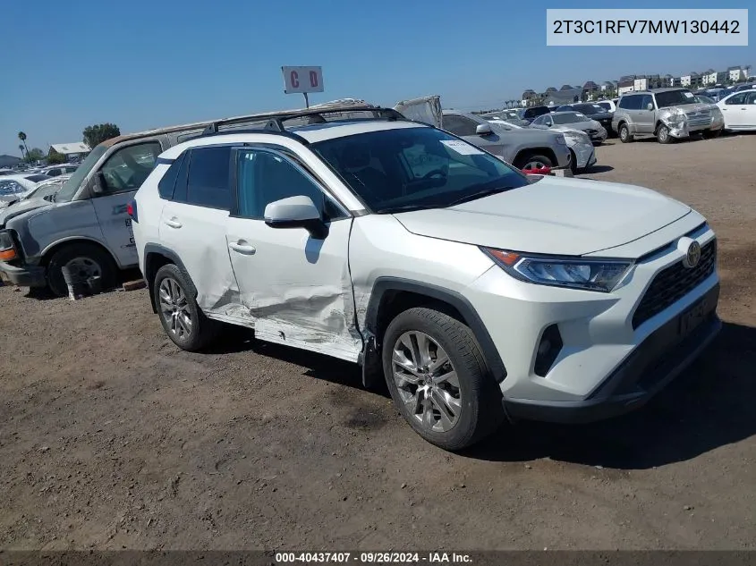 2T3C1RFV7MW130442 2021 Toyota Rav4 Xle Premium