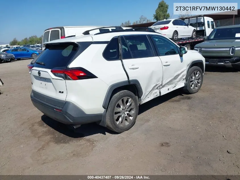 2T3C1RFV7MW130442 2021 Toyota Rav4 Xle Premium