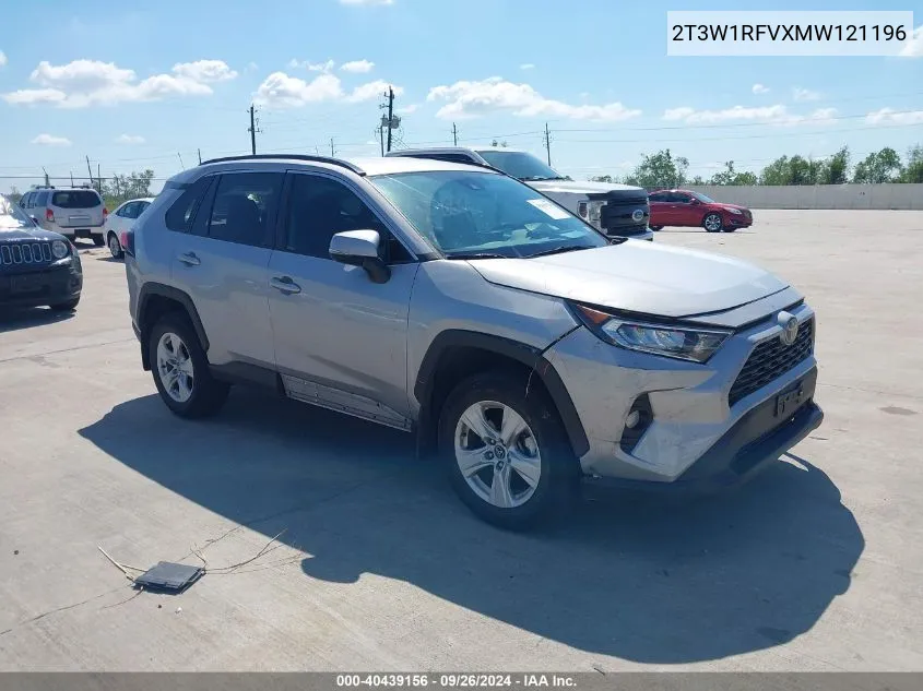 2021 Toyota Rav4 Xle VIN: 2T3W1RFVXMW121196 Lot: 40439156