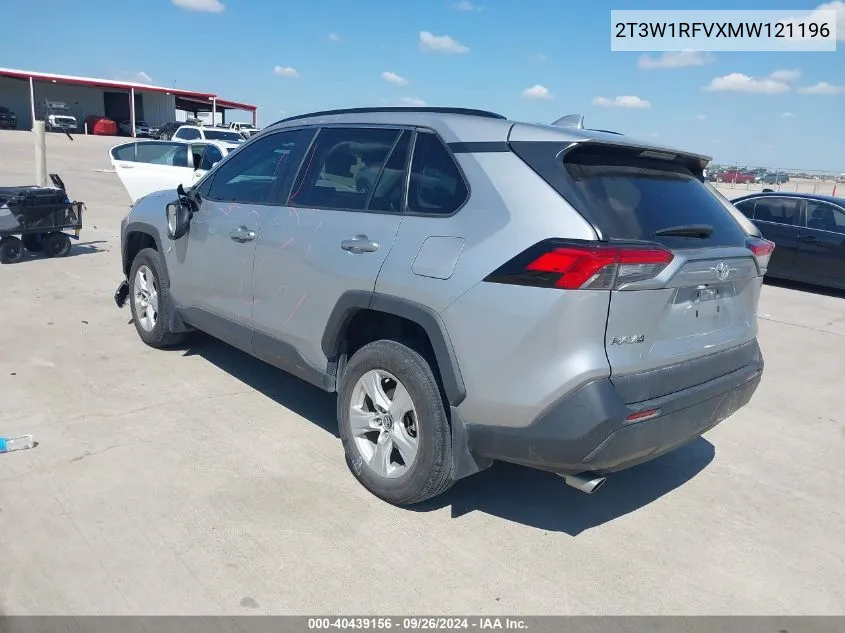 2T3W1RFVXMW121196 2021 Toyota Rav4 Xle