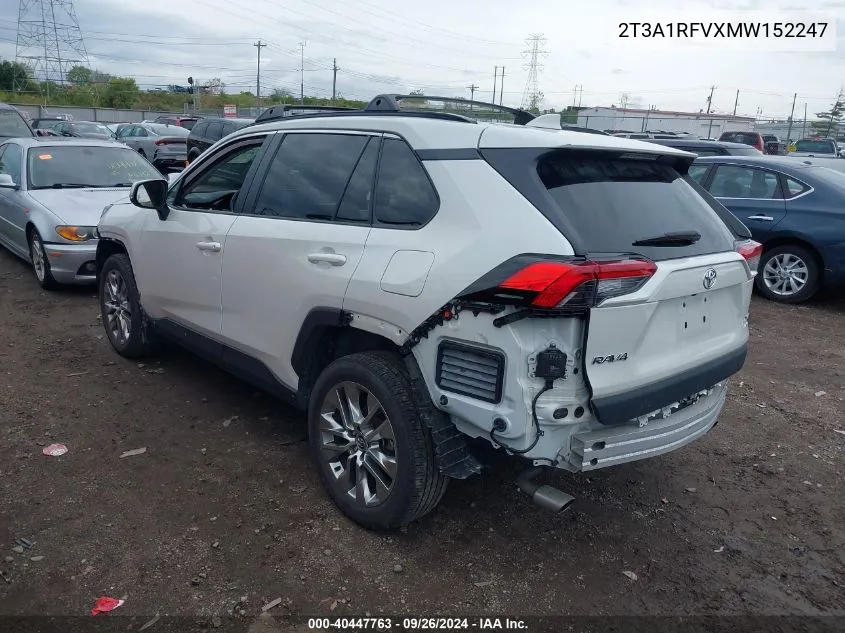 2021 Toyota Rav4 Xle Premium VIN: 2T3A1RFVXMW152247 Lot: 40447763