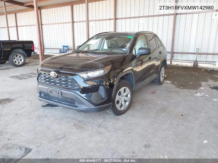 2021 Toyota Rav4 Le VIN: 2T3H1RFVXMW142980 Lot: 40449177