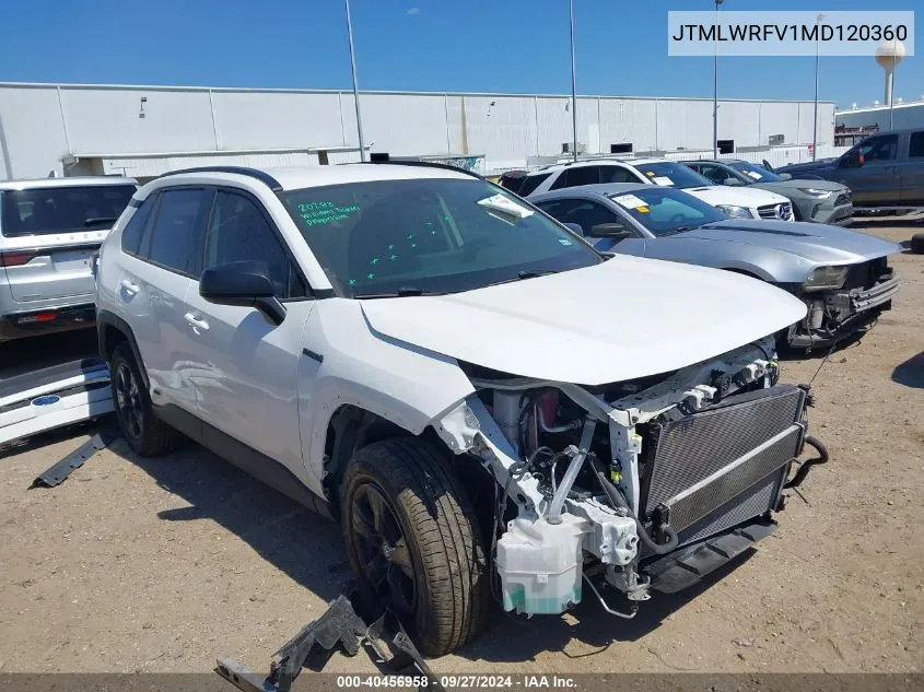 JTMLWRFV1MD120360 2021 Toyota Rav4 Hybrid Le