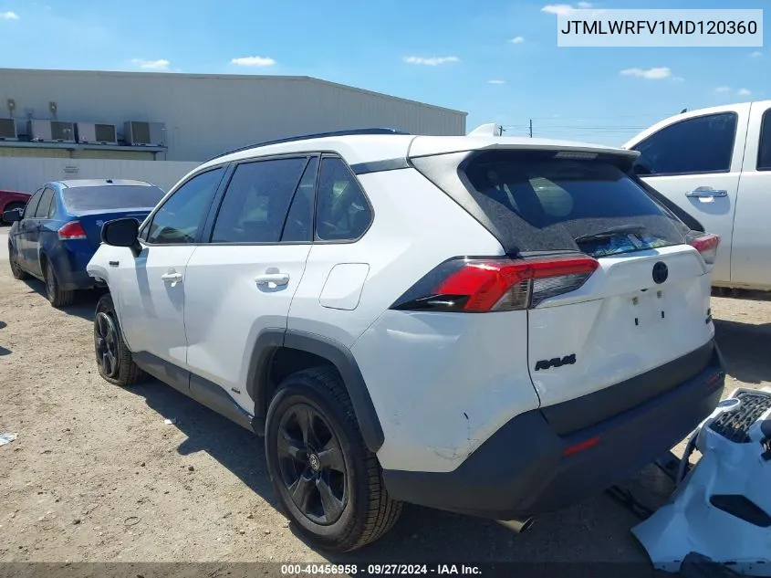 JTMLWRFV1MD120360 2021 Toyota Rav4 Hybrid Le