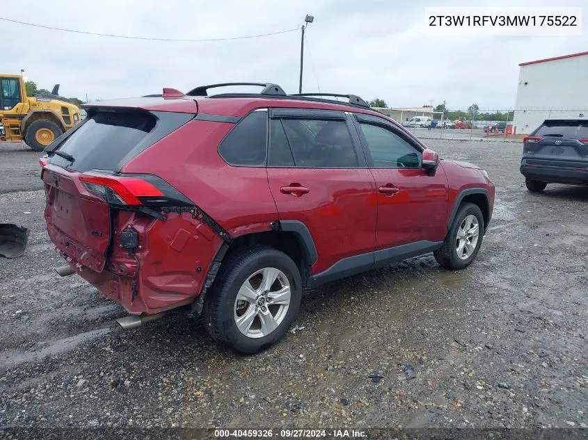 2T3W1RFV3MW175522 2021 Toyota Rav4 Xle