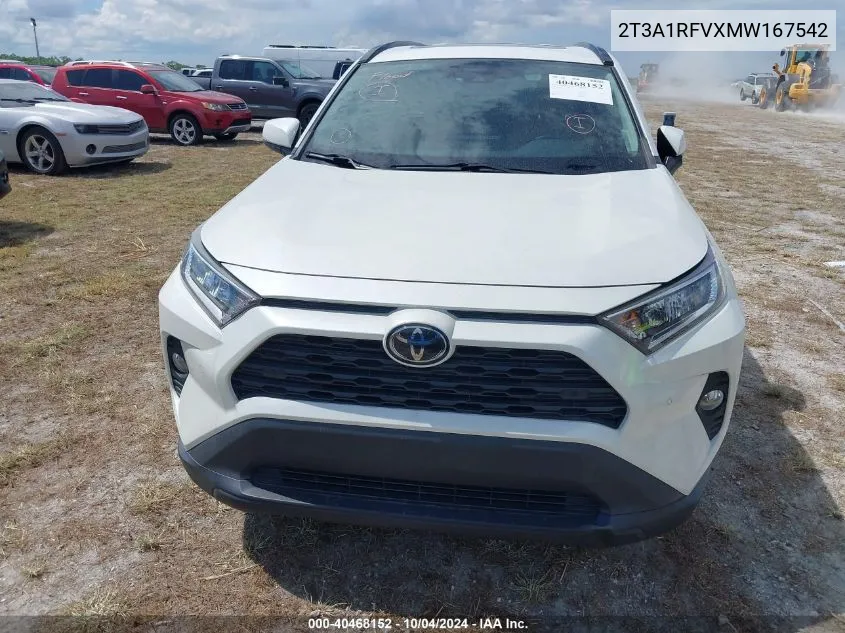 2021 Toyota Rav4 Xle Premium VIN: 2T3A1RFVXMW167542 Lot: 40468152