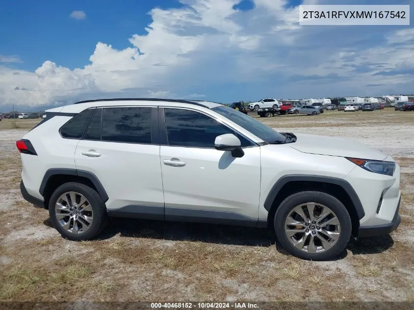 2021 Toyota Rav4 Xle Premium VIN: 2T3A1RFVXMW167542 Lot: 40468152