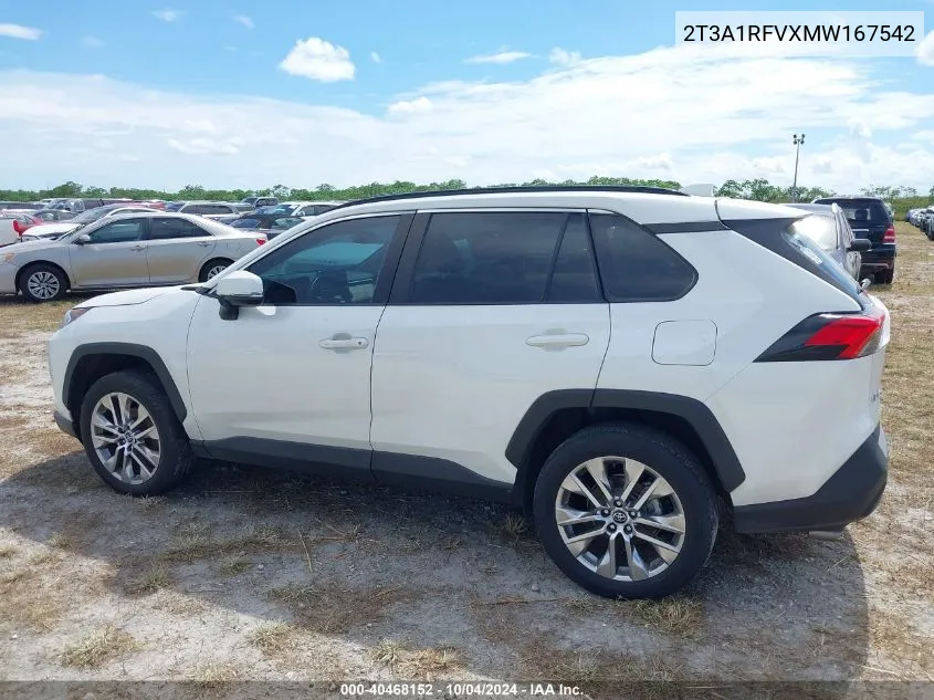 2021 Toyota Rav4 Xle Premium VIN: 2T3A1RFVXMW167542 Lot: 40468152