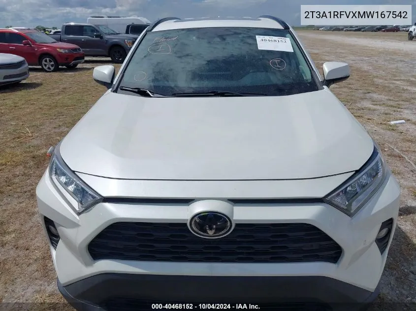 2021 Toyota Rav4 Xle Premium VIN: 2T3A1RFVXMW167542 Lot: 40468152