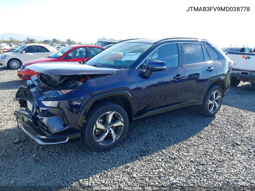 2021 Toyota Rav4 Prime Se VIN: JTMAB3FV9MD038778 Lot: 40469377