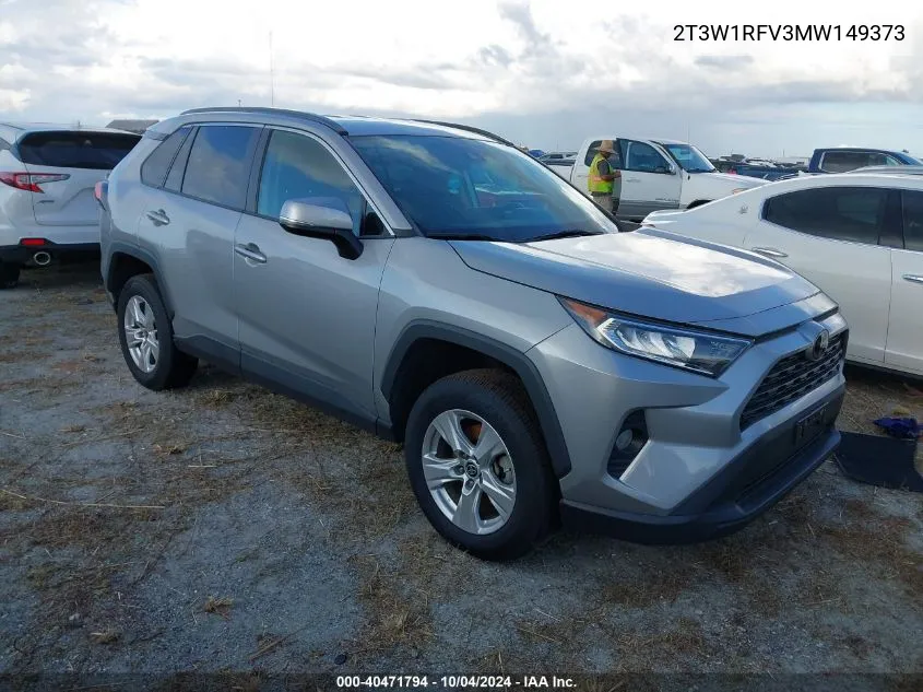 2021 Toyota Rav4 Xle VIN: 2T3W1RFV3MW149373 Lot: 40471794