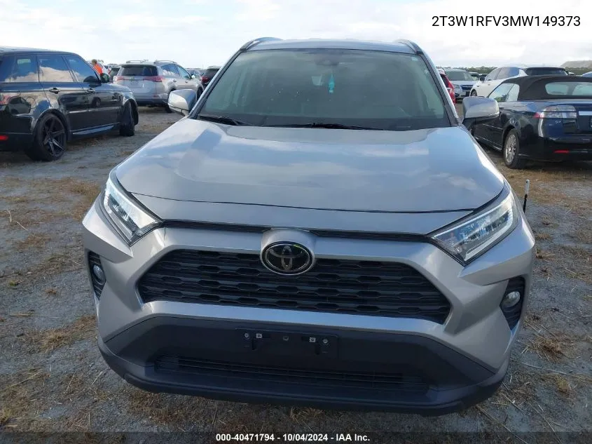 2021 Toyota Rav4 Xle VIN: 2T3W1RFV3MW149373 Lot: 40471794