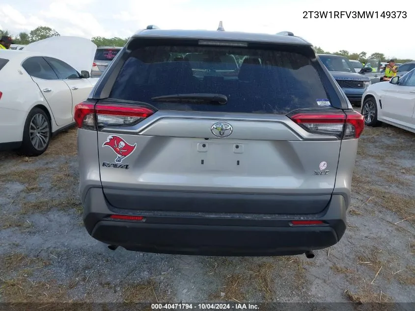 2021 Toyota Rav4 Xle VIN: 2T3W1RFV3MW149373 Lot: 40471794