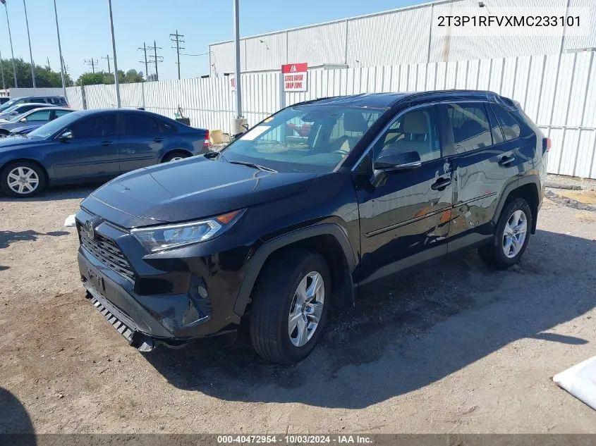 2021 Toyota Rav4 Xle VIN: 2T3P1RFVXMC233101 Lot: 40472954