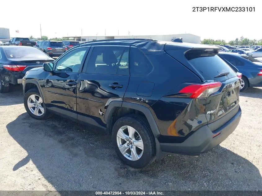 2021 Toyota Rav4 Xle VIN: 2T3P1RFVXMC233101 Lot: 40472954