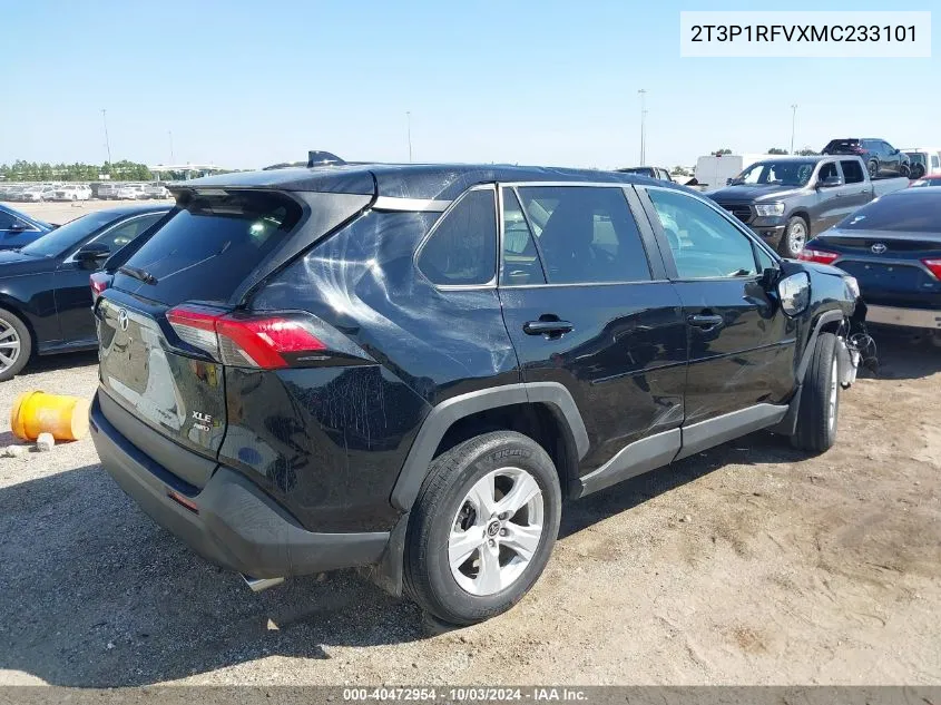 2021 Toyota Rav4 Xle VIN: 2T3P1RFVXMC233101 Lot: 40472954