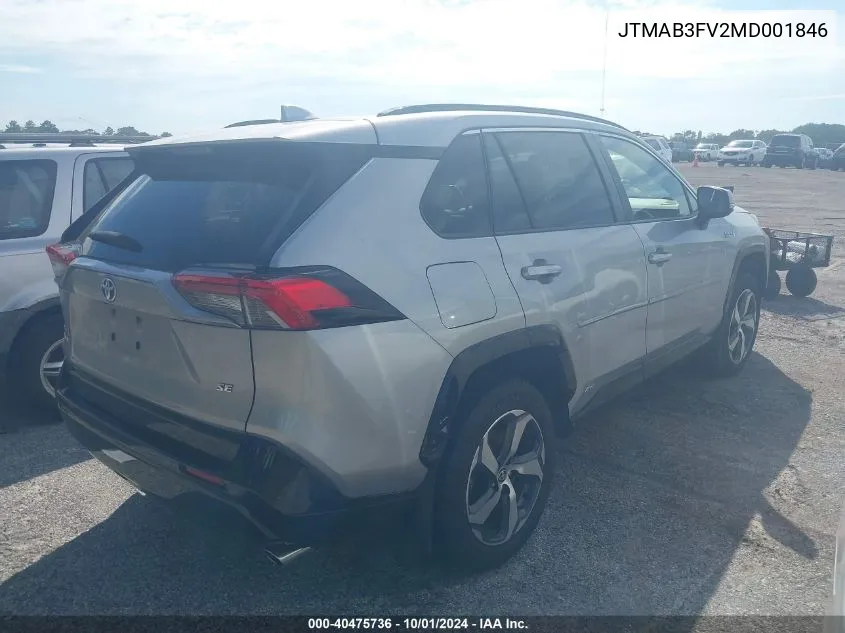 2021 Toyota Rav4 Prime Se VIN: JTMAB3FV2MD001846 Lot: 40475736