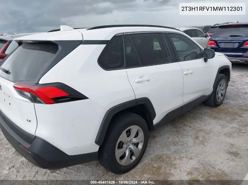 2021 Toyota Rav4 Le VIN: 2T3H1RFV1MW112301 Lot: 40481826