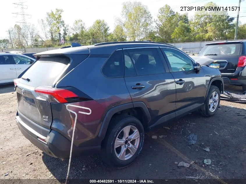 2021 Toyota Rav4 Xle/Xle Premium VIN: 2T3P1RFV5MW141571 Lot: 40482591