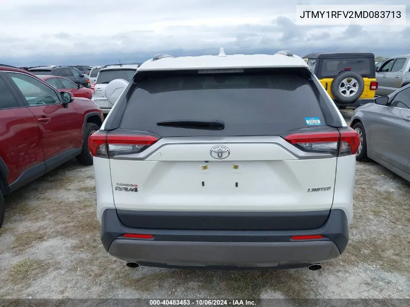 2021 Toyota Rav4 Limited VIN: JTMY1RFV2MD083713 Lot: 40483453