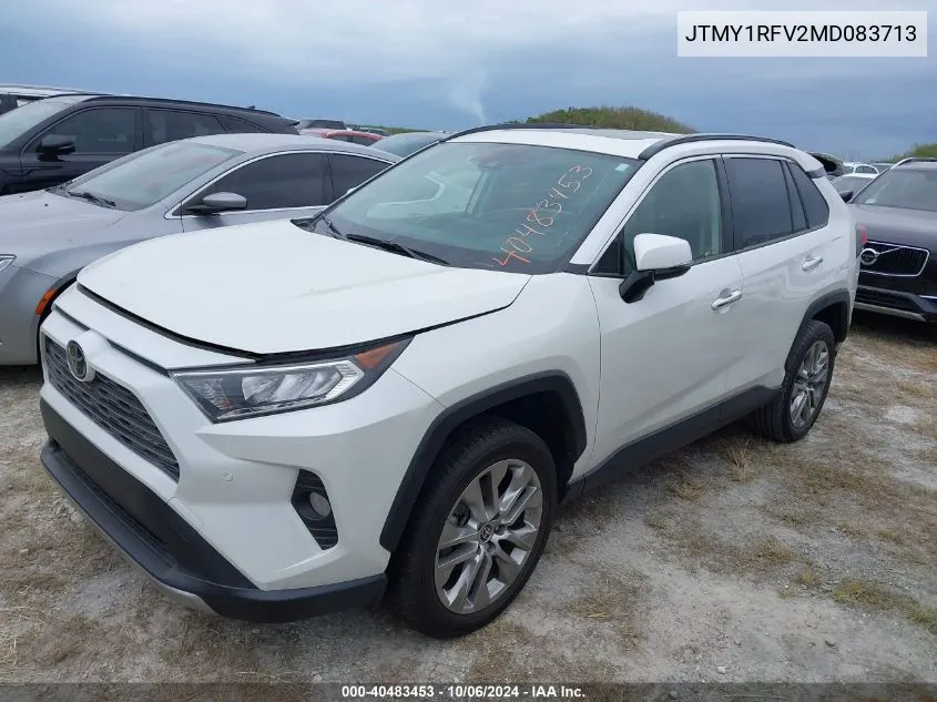 2021 Toyota Rav4 Limited VIN: JTMY1RFV2MD083713 Lot: 40483453